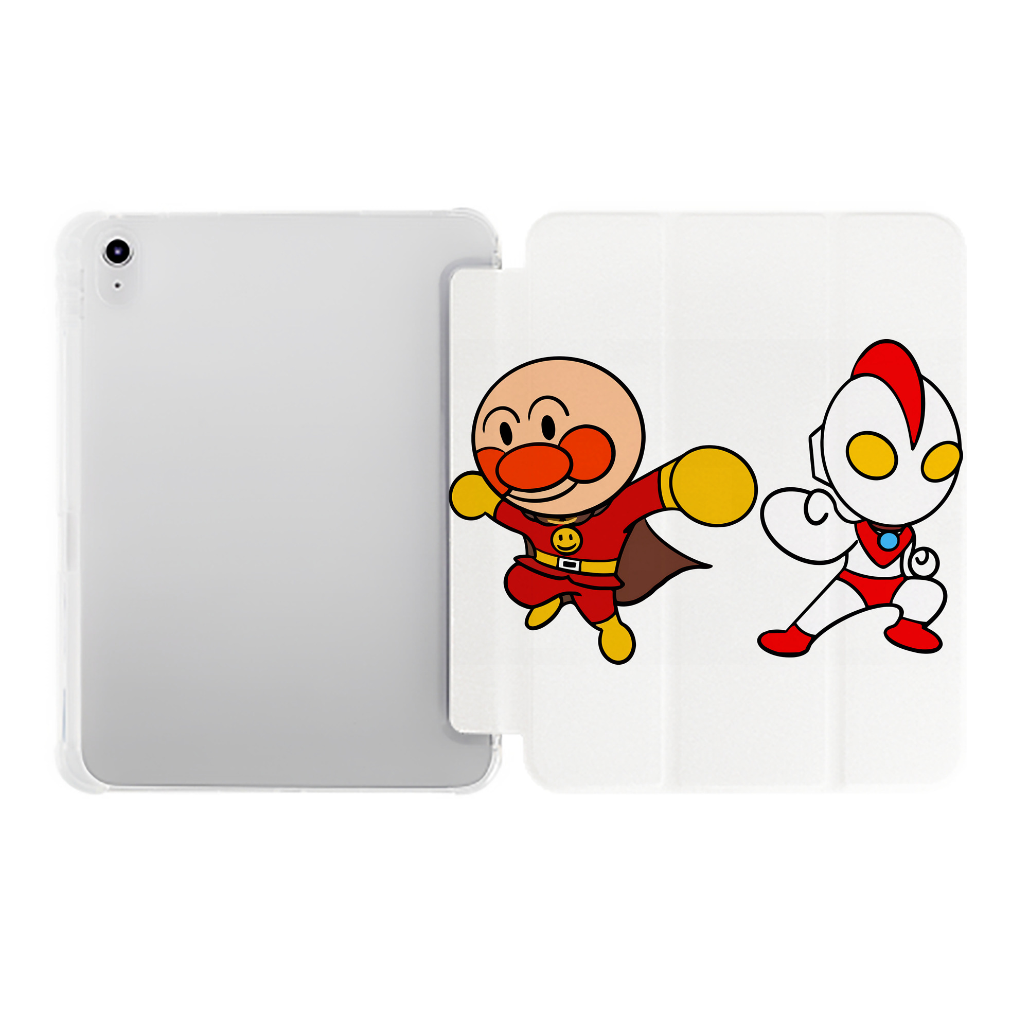 （画像用） アンパンマン Anpanman IPad ケース ペン収納付き 三つ折りスタンド PUレザー×シリコン 対応機種9.5/10.5/10.9インチ